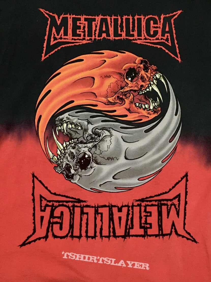 Metallica Ying-Yang Dip Dye T-Shirt (Black & Red) (Spencer's & Metallica/ Blackened Records) | TShirtSlayer TShirt and BattleJacket Gallery