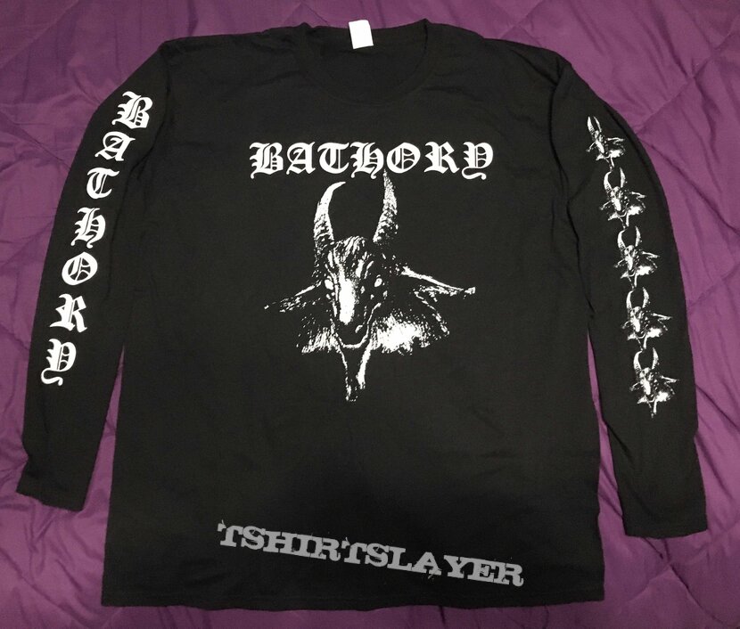 “Bathory - Bathory (Self Titled)” Goat Black Longsleeve Shirt (Size XL) [Eyesore Merch]