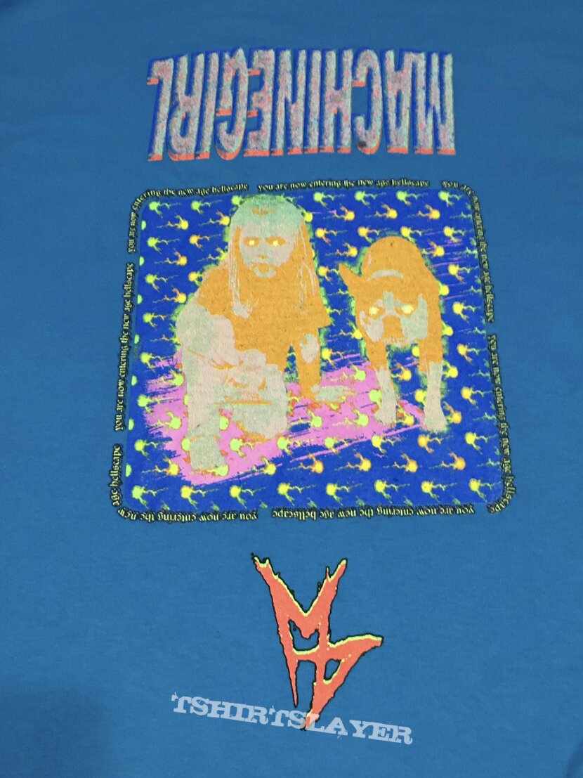 Machine Girl &quot;NEW AGE HELLSCAPE TEE&quot; / &quot;Ava Blue Tee&quot; Blue T-Shirt (Size XL) [Official Machine Girl Merch | Machin3Gir1]