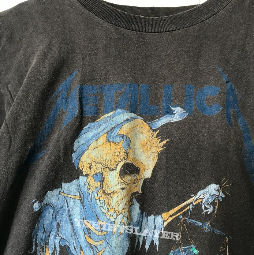 Metallica- Metallica Their Money Tips Her Scales Again Shirt 1989