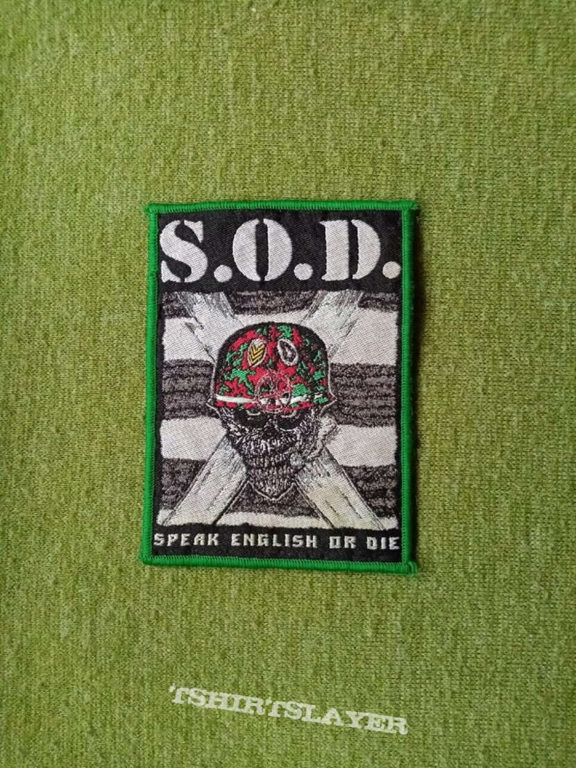 S.O.D. - Speak English or Die woven patch