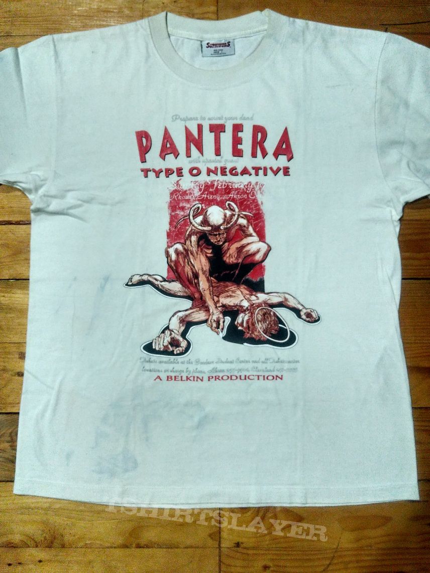 PANTERA ft. TYPE O NEGATIVE tour 1995 Ohio US shortsleeve shirt