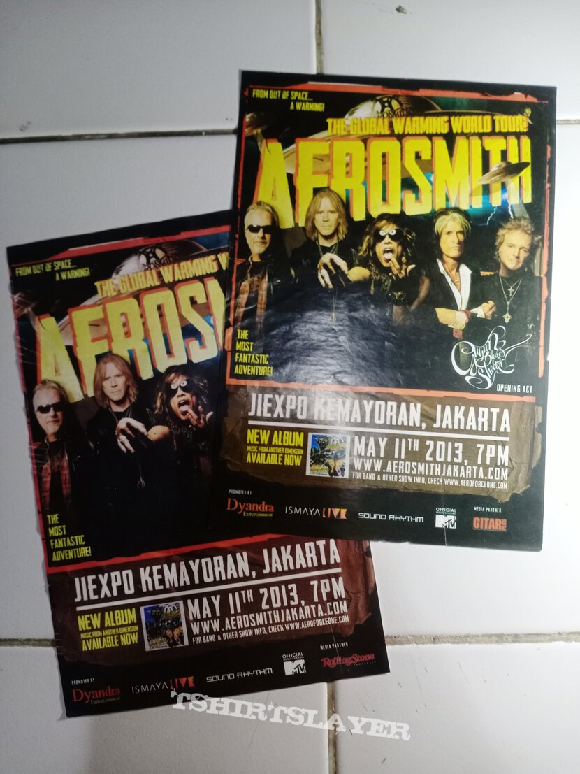 AEROSMITH The Global Warming World Tour! 2013 Jakarta Indonesia posters