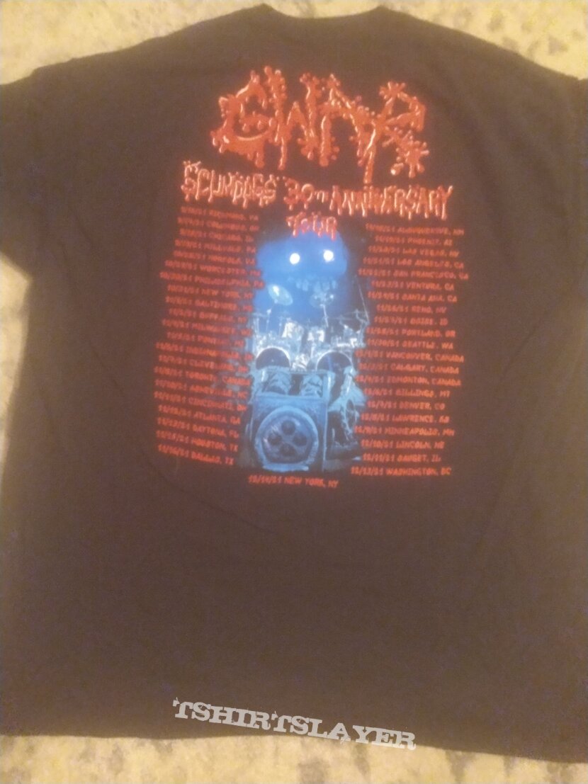 GWAR Scumdogs 30th anniversary shirt