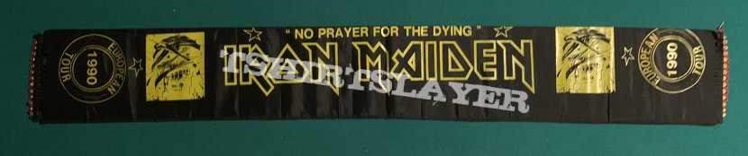 Iron Maiden - No Prayer For the Dying 1990 Tour Scarf / Special Guest: Anthrax