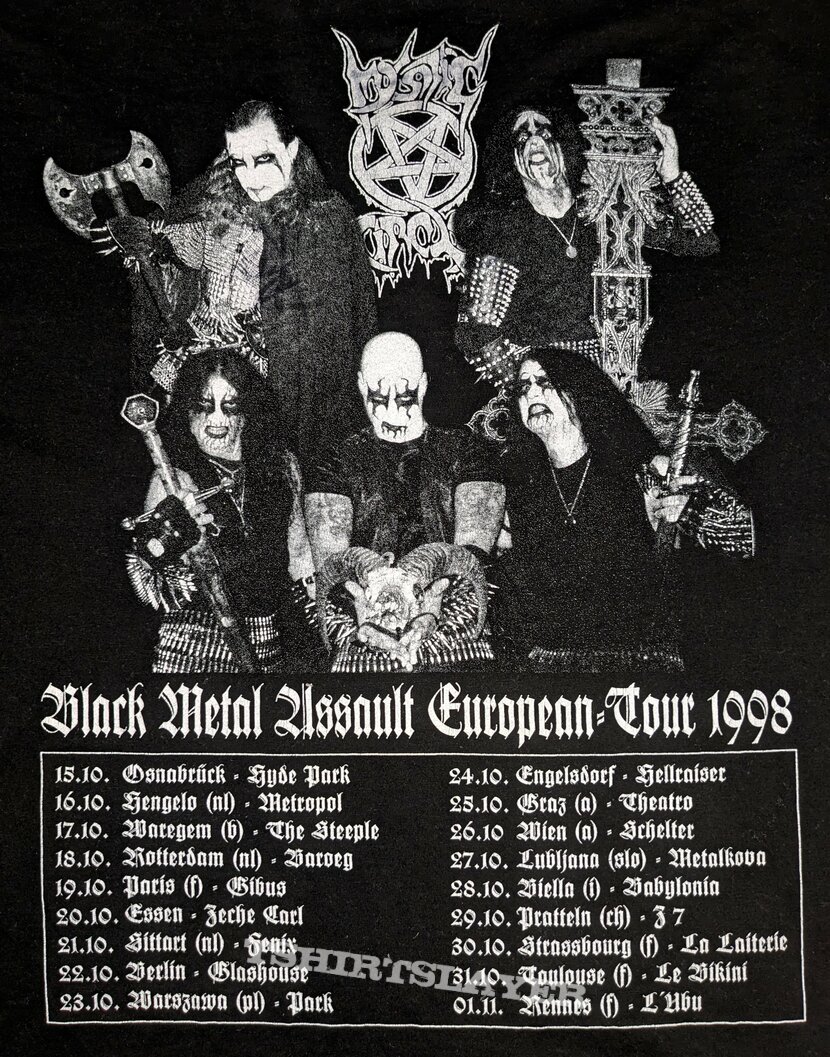 MYSTIC CIRCLE Black Metal Assault Tour TS 1998