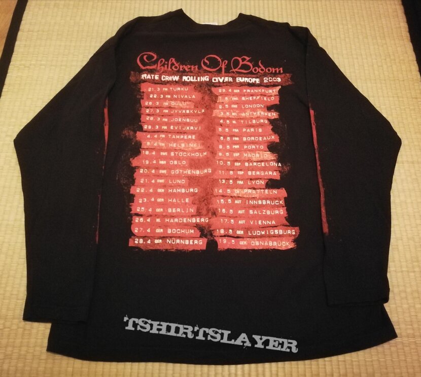 CHILDREN OF BODOM Hatecrew Deathroll Tour LS 2003