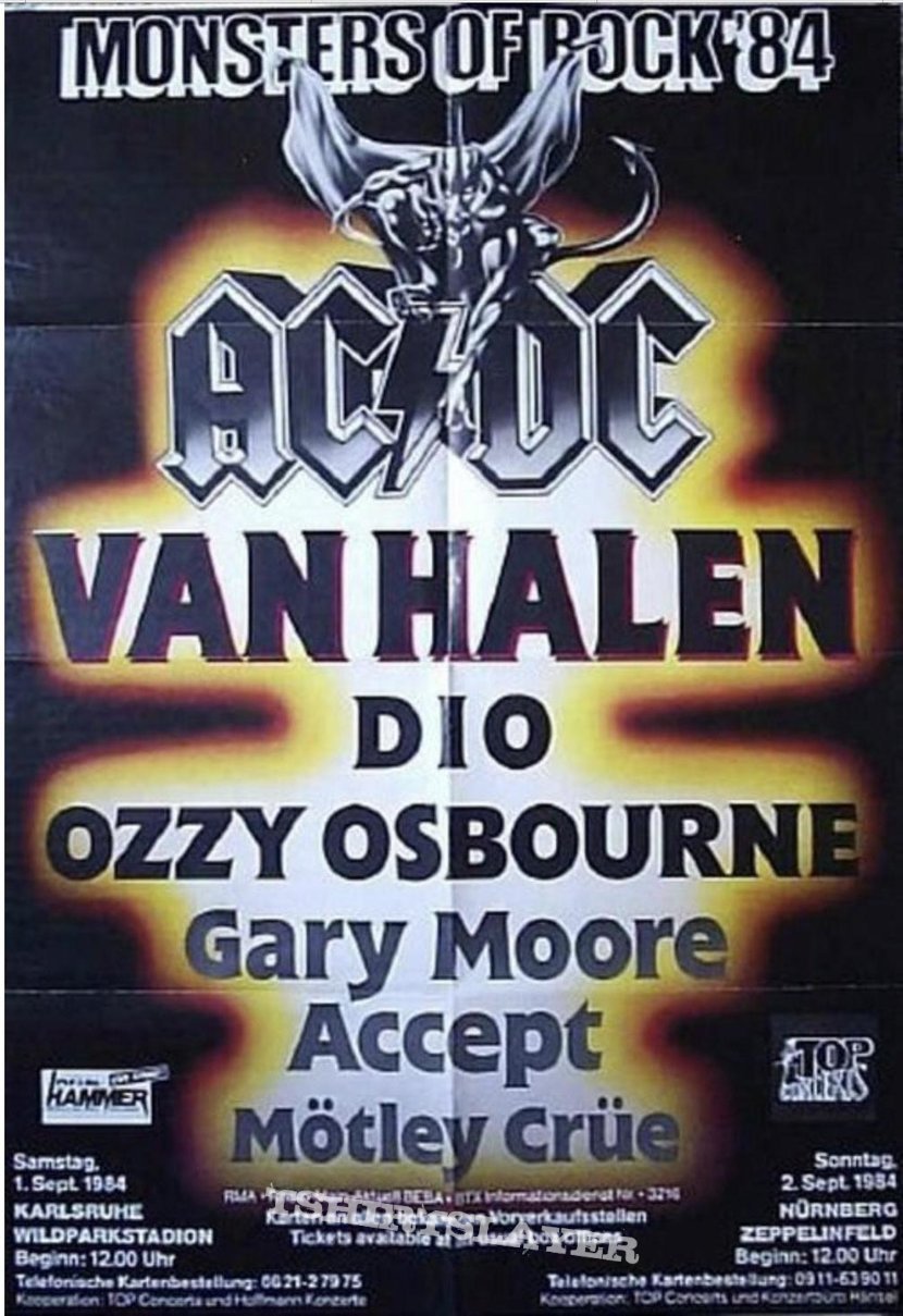 Monsters of rock 1984 posters