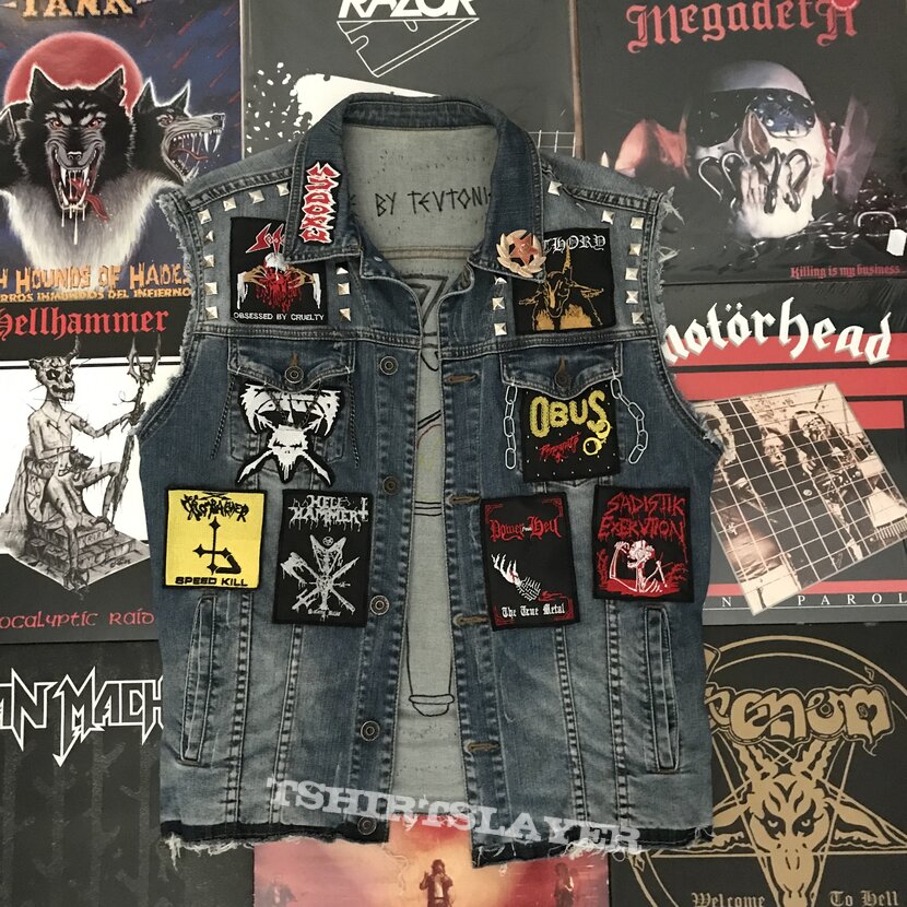 Venom Cut off vest and leather jacket  TShirtSlayer TShirt and  BattleJacket Gallery