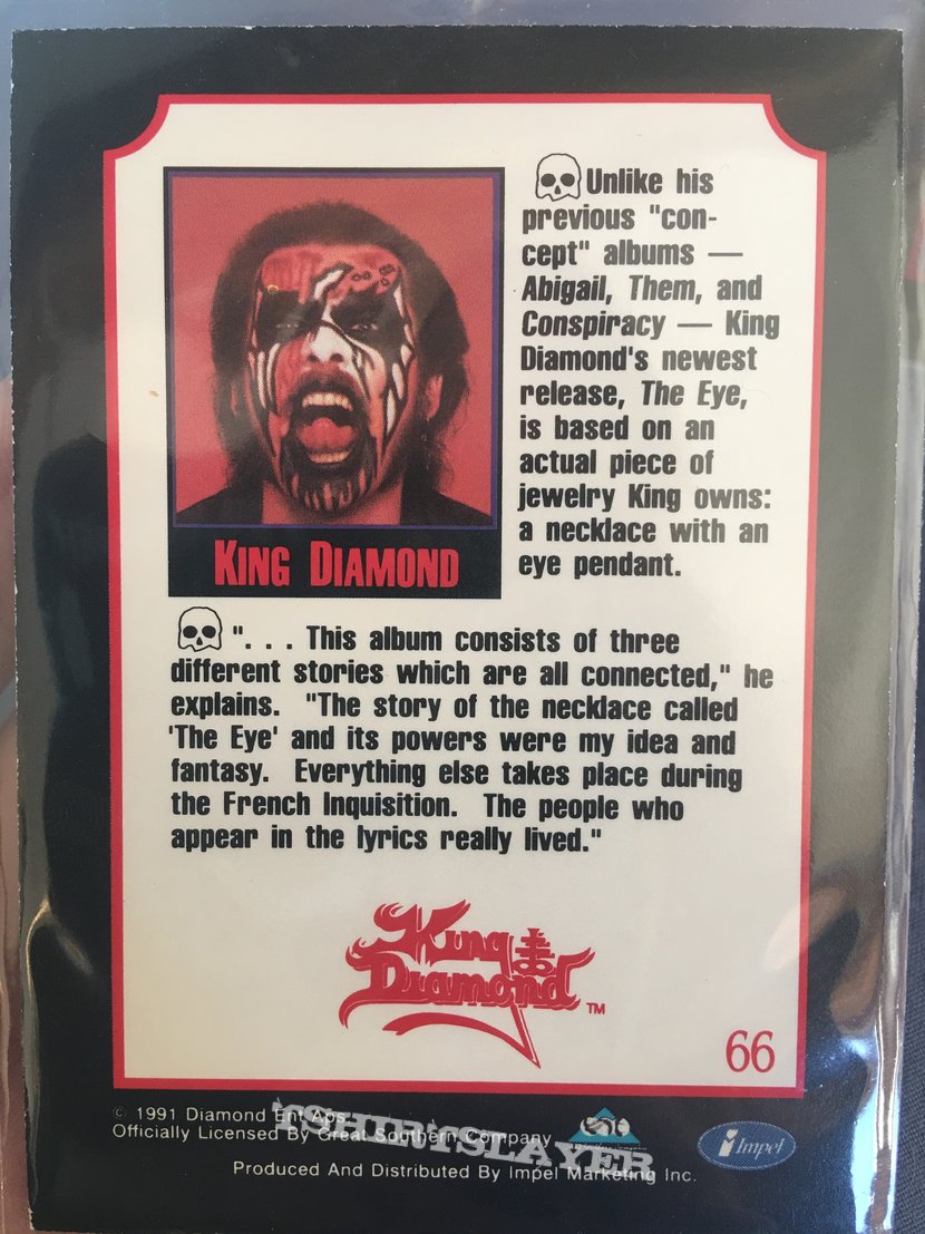 King Diamond MegaMetal Trading Card 1991 Conspiracy Era 