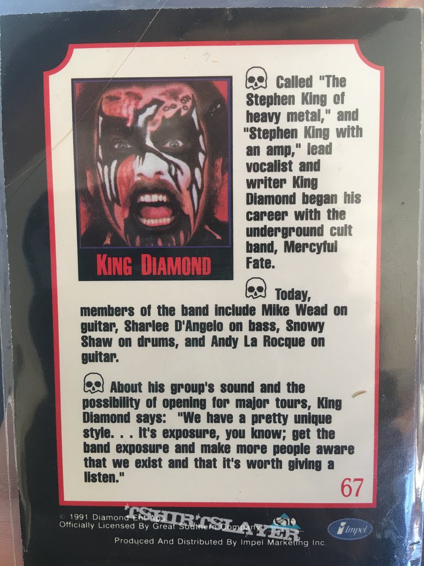 King Diamond MegaMetal Trading Card 1991 Conspiracy Era 