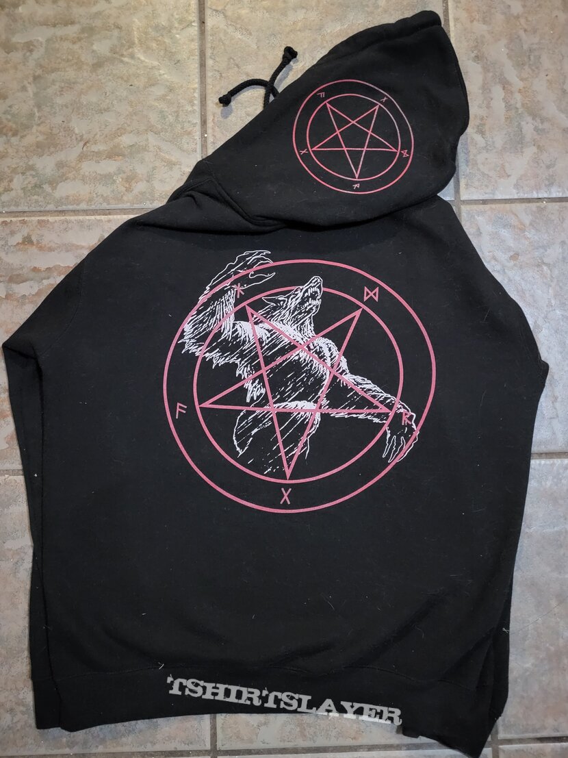Satanic warmaster logo hoodie