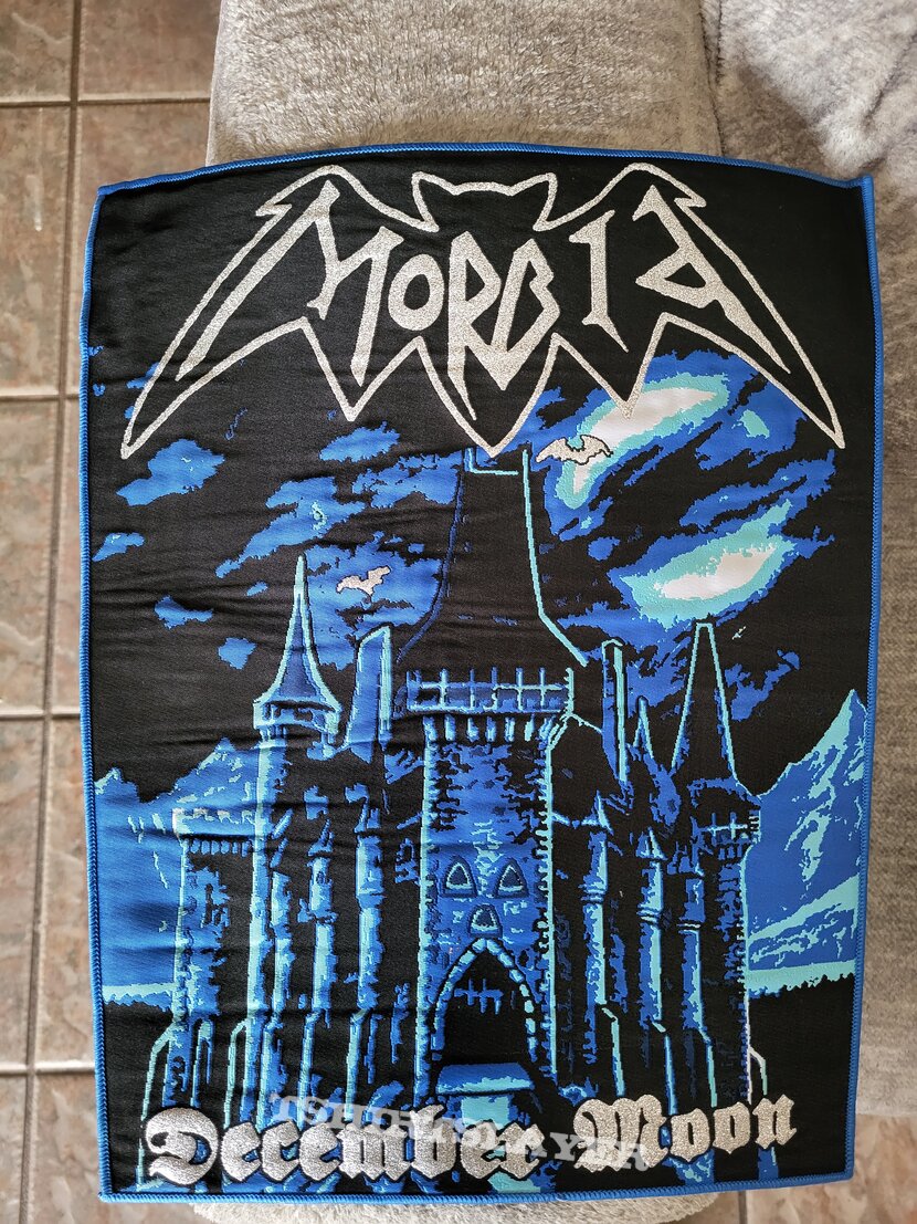 Morbid December moon woven back patch