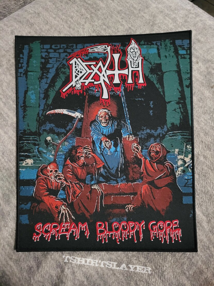 Death Scream bloody gore woven back patch 