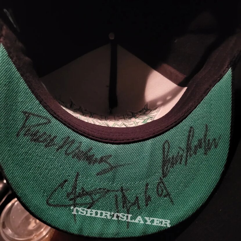 Skeletal Remains Signed hat by the whole band