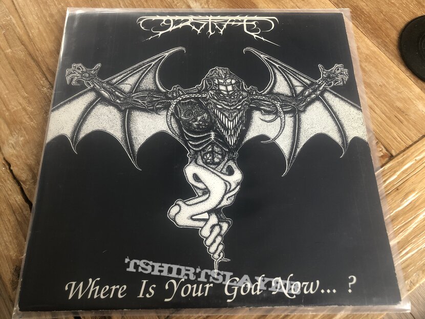 Gorefest DSFA promozine with demo vinyl Where Is Your God Now...?