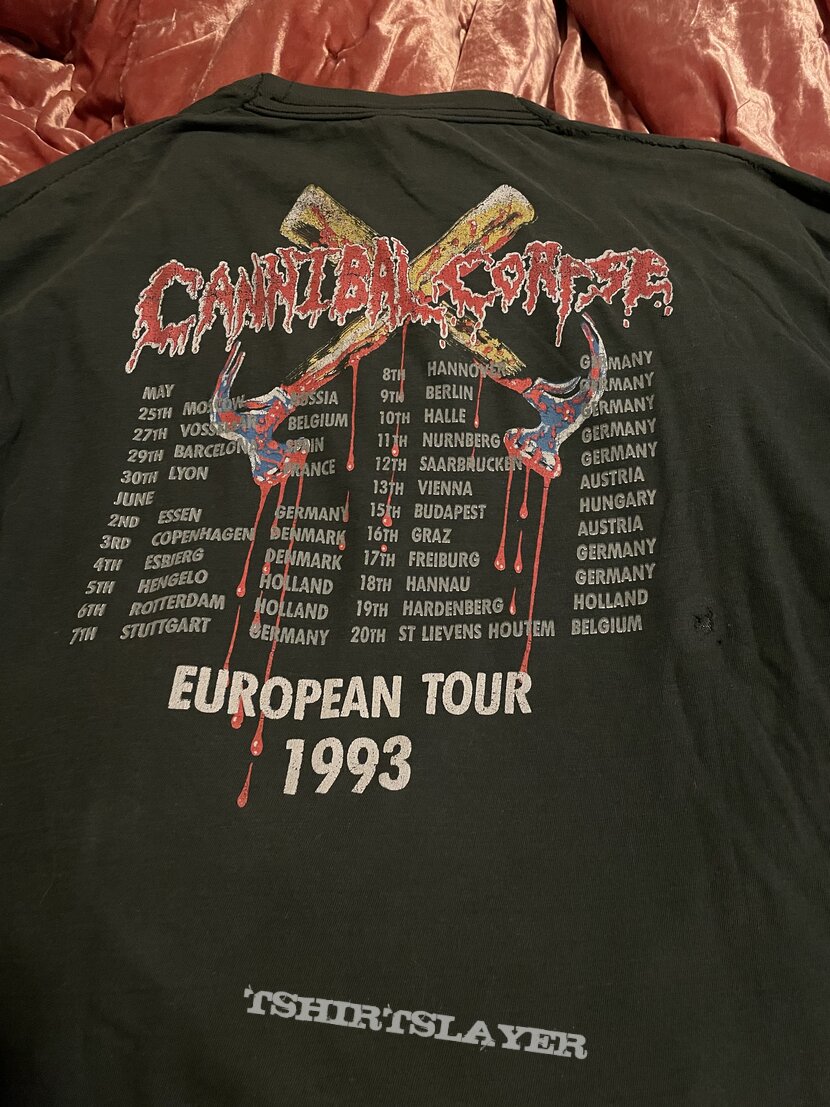 1993 Cannibal Corpse Hammer Smashed Face shirt | TShirtSlayer TShirt ...