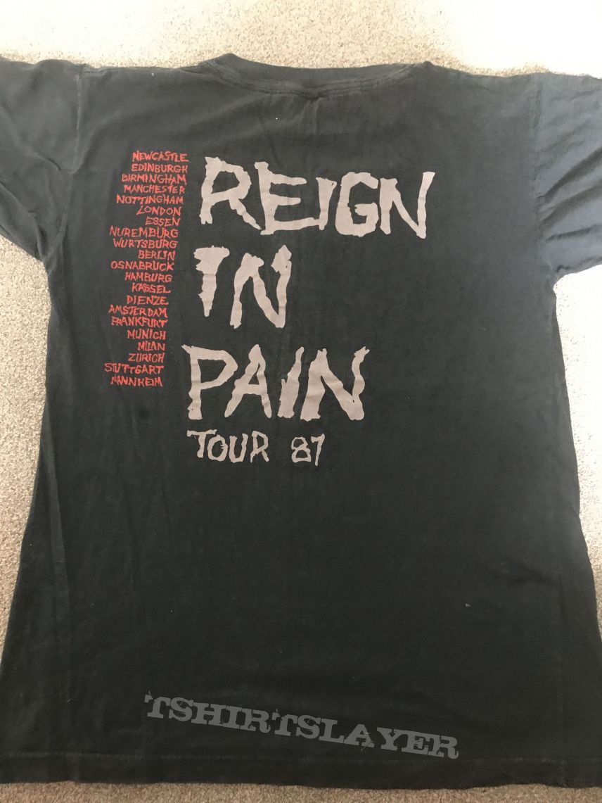 Slayer. Slayer Reign in Pain tour shirt 87