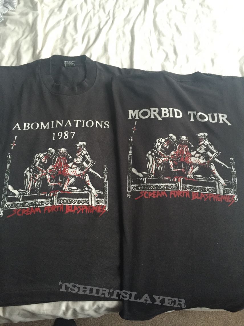 Morbid Angel Abominations 1987 original shirt. Morbid Angel Abominations 1987 original shirt.