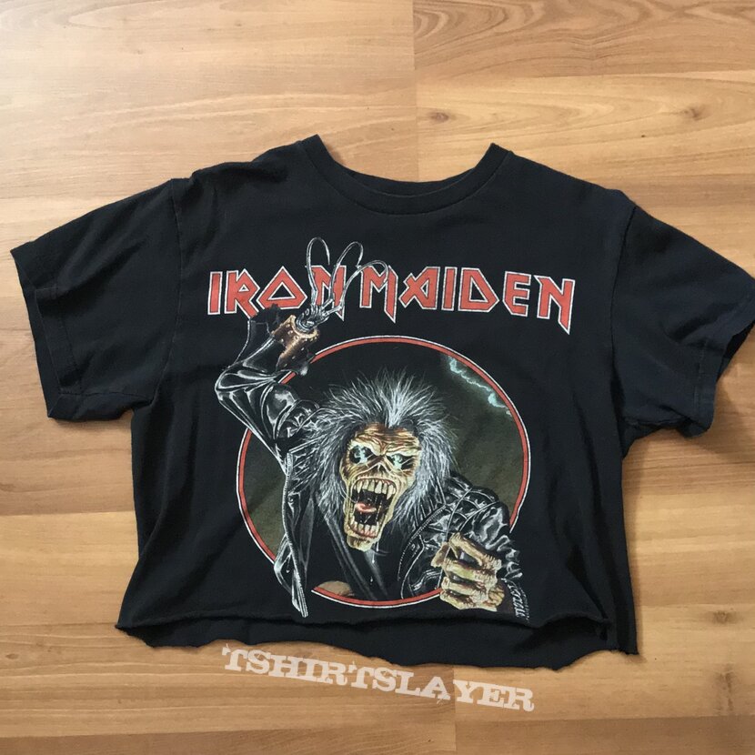 Iron Maiden Eddie cropped tee | TShirtSlayer TShirt and BattleJacket Gallery