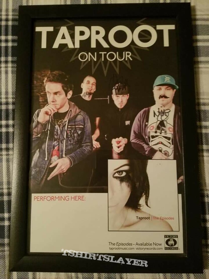 Taproot &quot;On Tour&quot; Promotional Poster Signed 2012