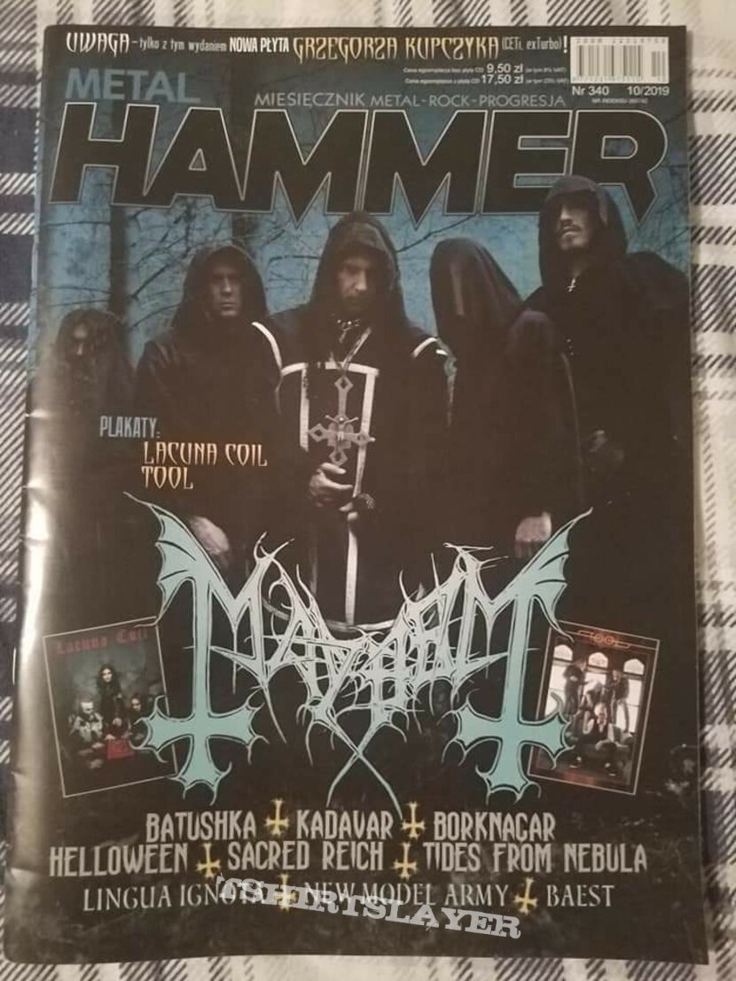 Metal Hammer Magazine October 2019 - Mayhem Cover / Tool Article 