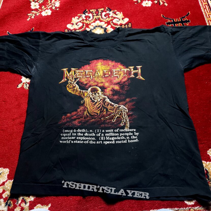 Vintage 90s Megadeth Definition Shirt | TShirtSlayer TShirt and