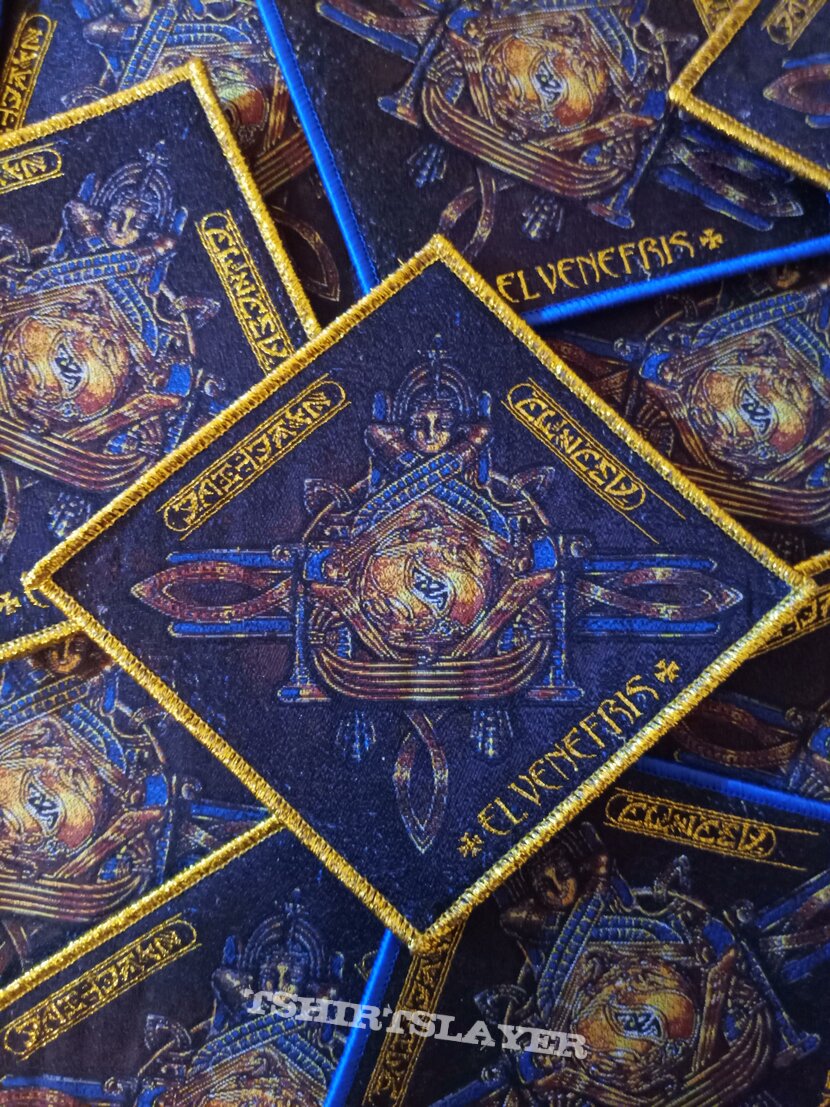 Lykathea Aflame - Elvenefris woven patch gold glitter border