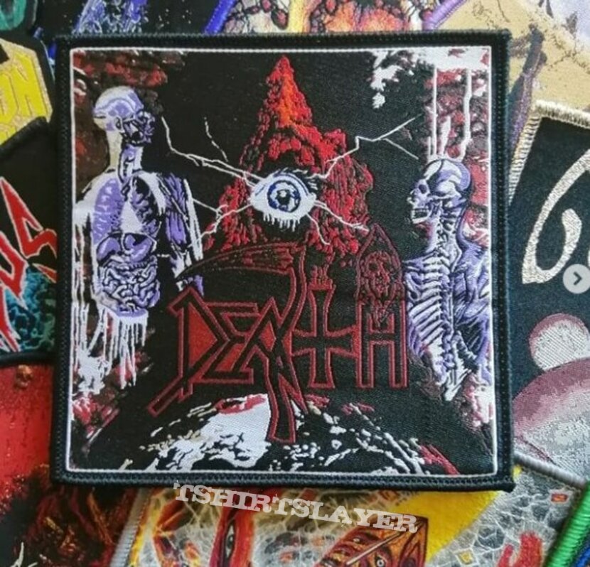 Death late albums compilation woven patch