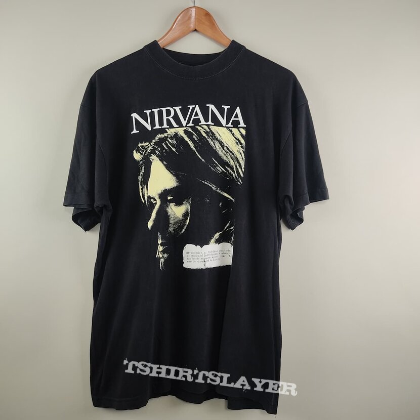 90's Nirvana Kurt Cobain Buddhist Beatitude Definition L | TShirtSlayer ...