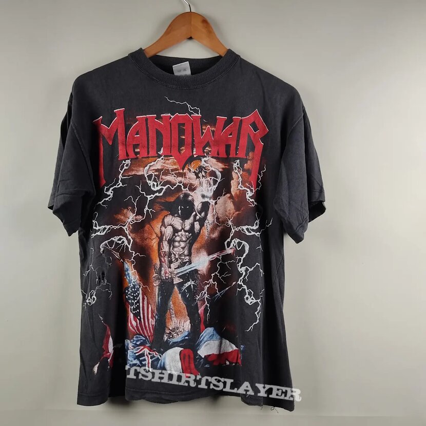 90&#039;s Manowar Full Print Bootleg L 