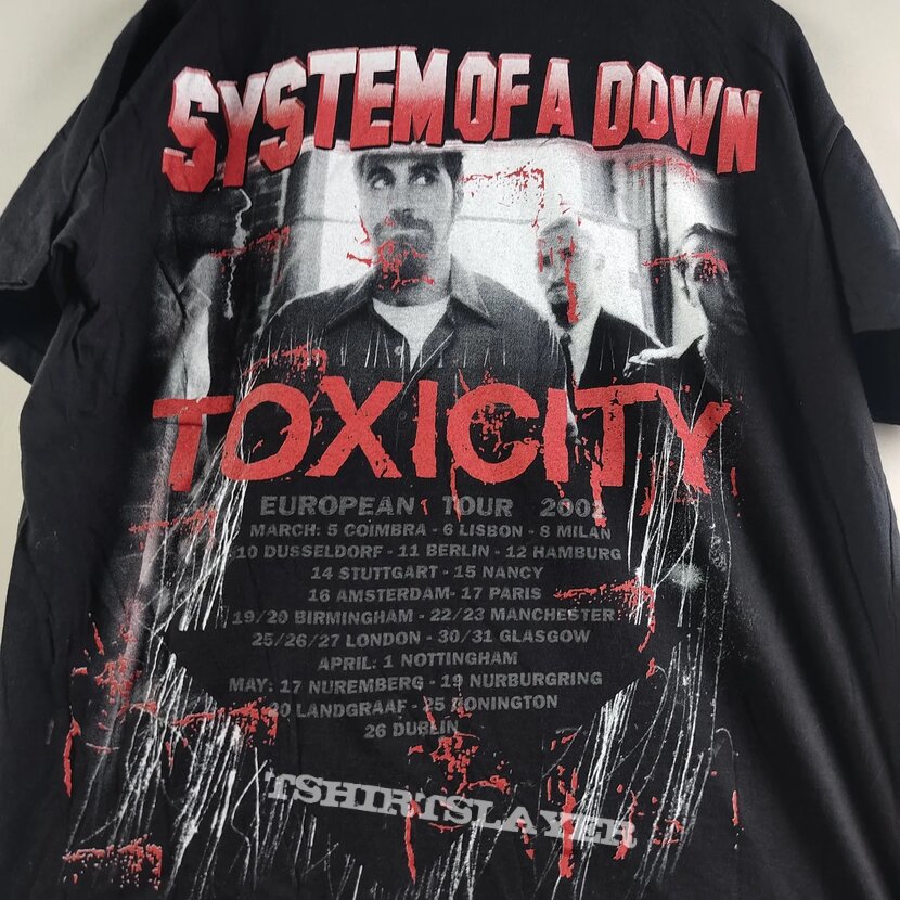 2002 System of a down Toxicity European Tour XL | TShirtSlayer TShirt and  BattleJacket Gallery