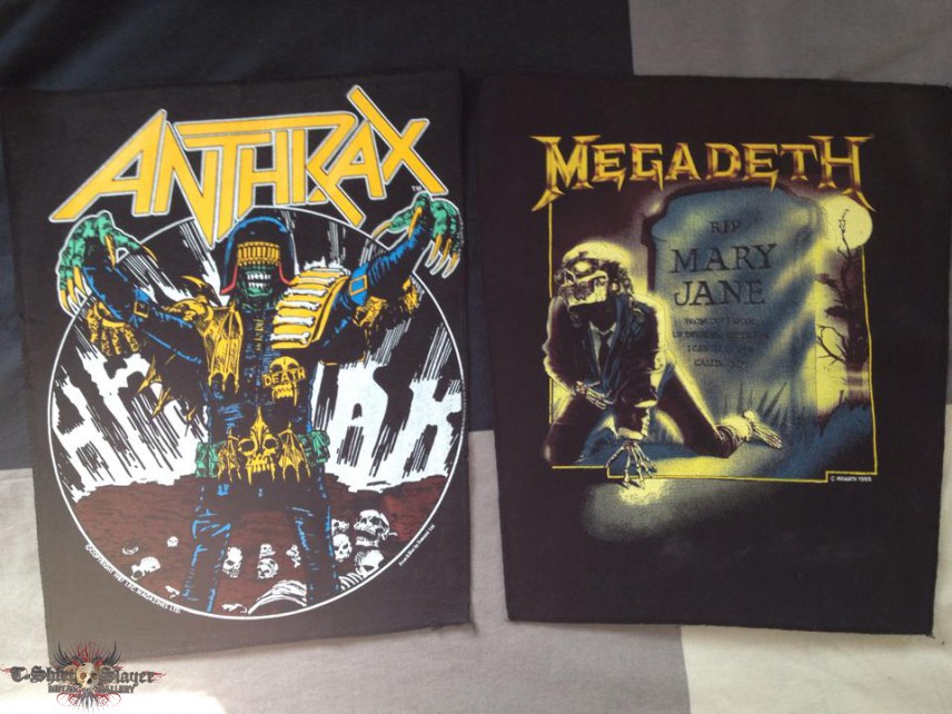 80's Megadeth &amp; Anthrax backpatches for sale