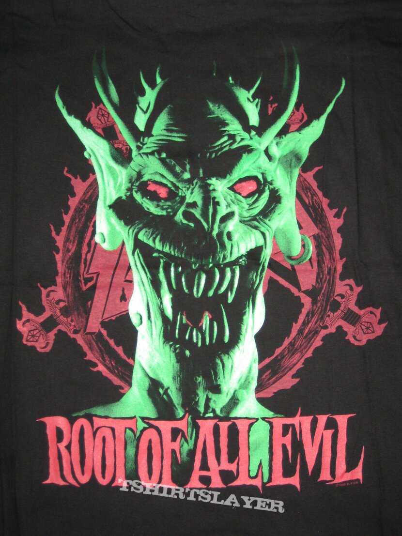 Slayer, Slayer Root of all evil Shirt TShirt or Longsleeve  (SlaytanicMarcus's) | TShirtSlayer