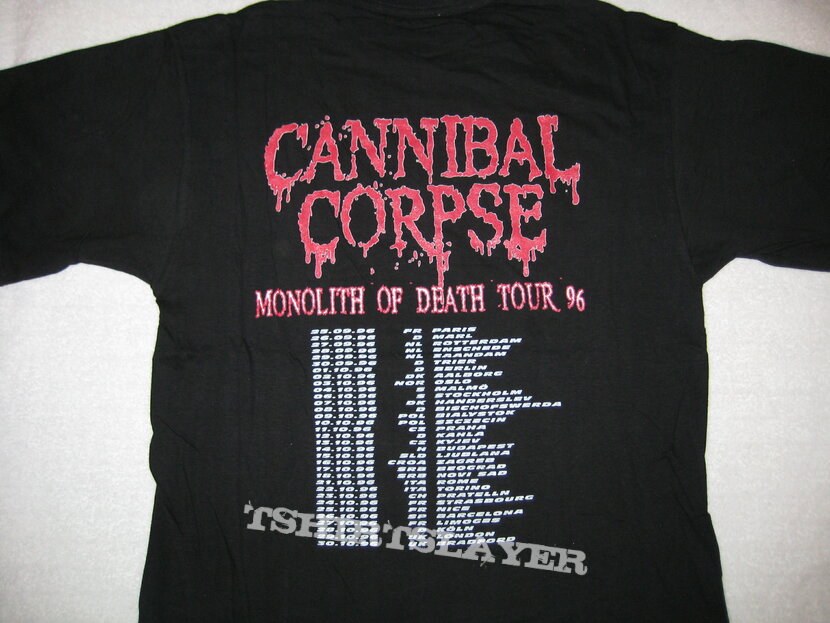 Cannibal Corpse Monolith of Death Tour 1999 Shirt