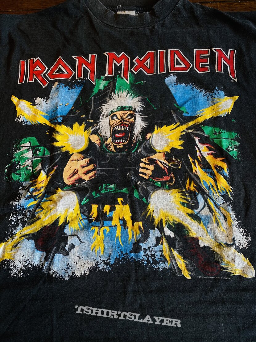 Iron Maiden Tailgunner/No Prayer On The Road Tour Shirt 1990 ...