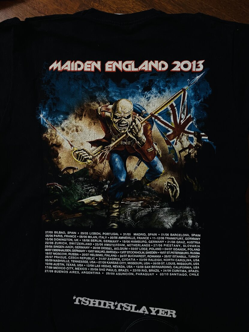 iron maiden tour shirt 2013