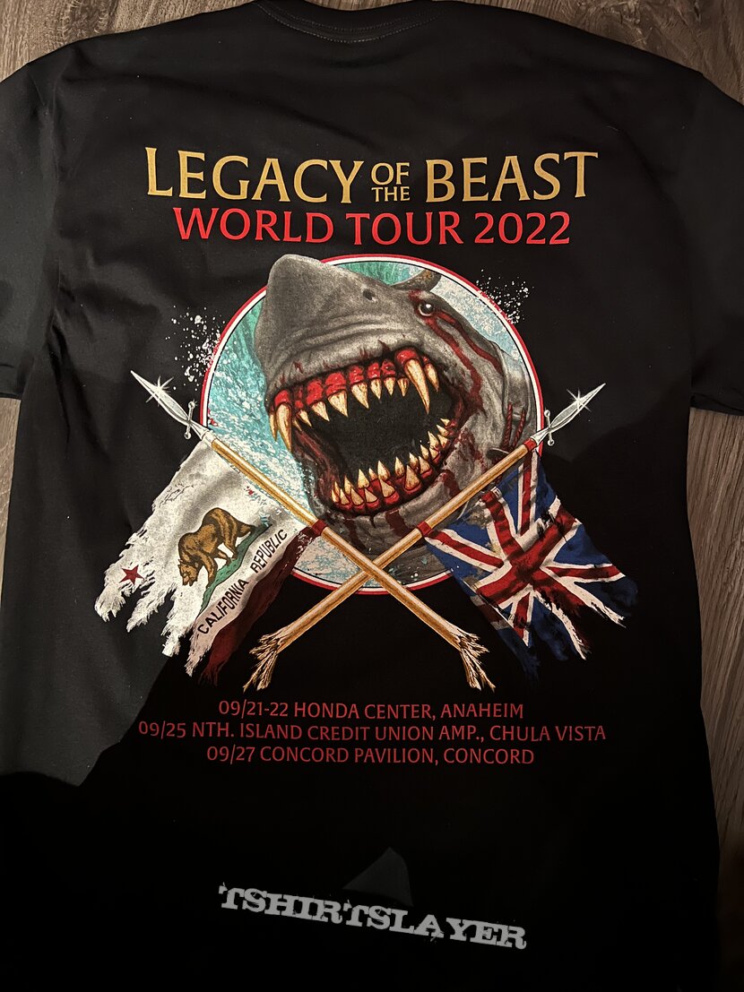 Iron Maiden Legacy Of The Beast California Event Shirt 2022