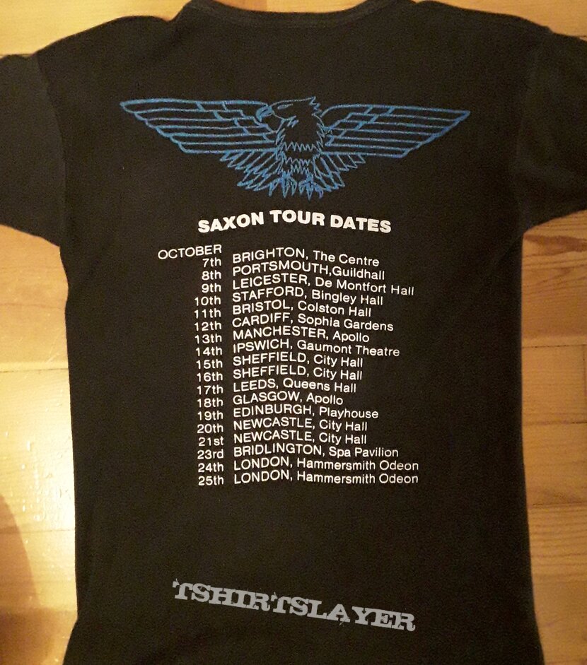 Saxon  Denim and Leather tour shirt 