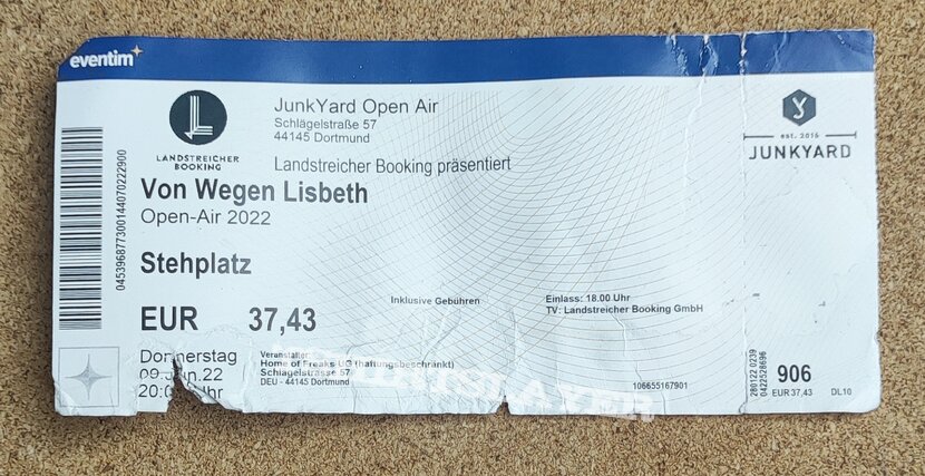 Von Wegen Lisbeth Ticket - 9th June &#039;22