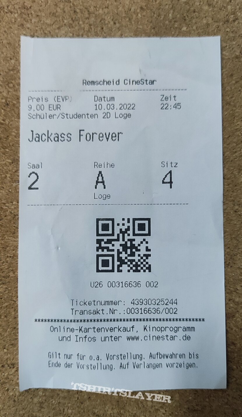 Jackass Cinestar Ticket - Jackass Forever 