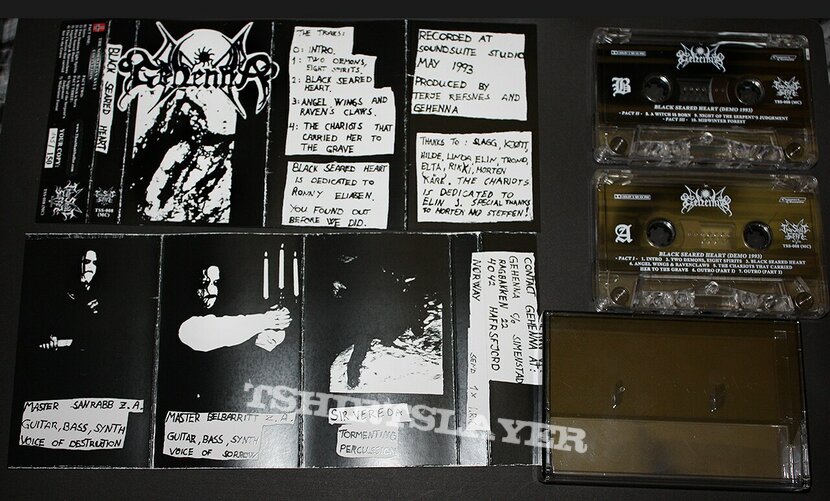 GEHENNA - Black Seared Heart - Numbered Pro Tape limited + Sticker (Regular Edition)