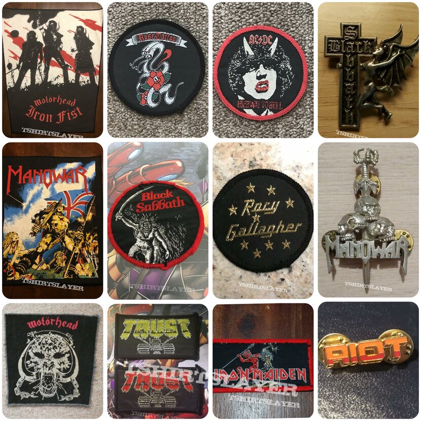 Manowar, Motörhead &amp; more  - Looking for various patches and pins 