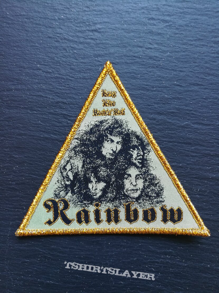 Rainbow - Long live Rock&#039;n&#039;Roll - Triangle Patch, Gold Border
