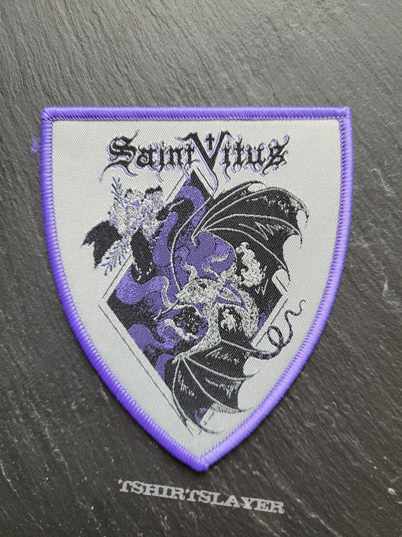 Saint Vitus - Bat - Patch, Purple Border