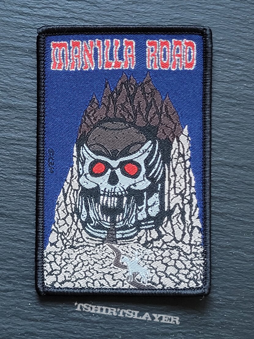 Manilla Road - The Courts of Chaos - Patch, Black Border