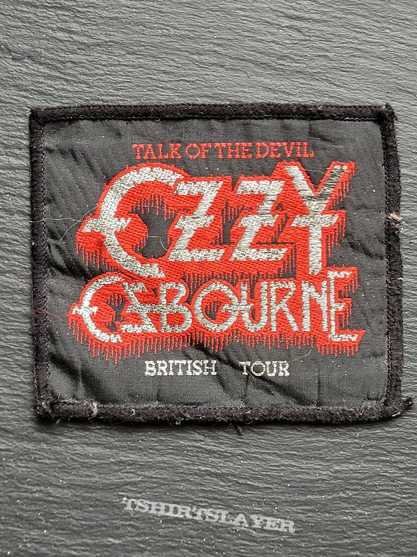 Ozzy Osbourne - Talk of the Devil British Tour - Patch, Black Border