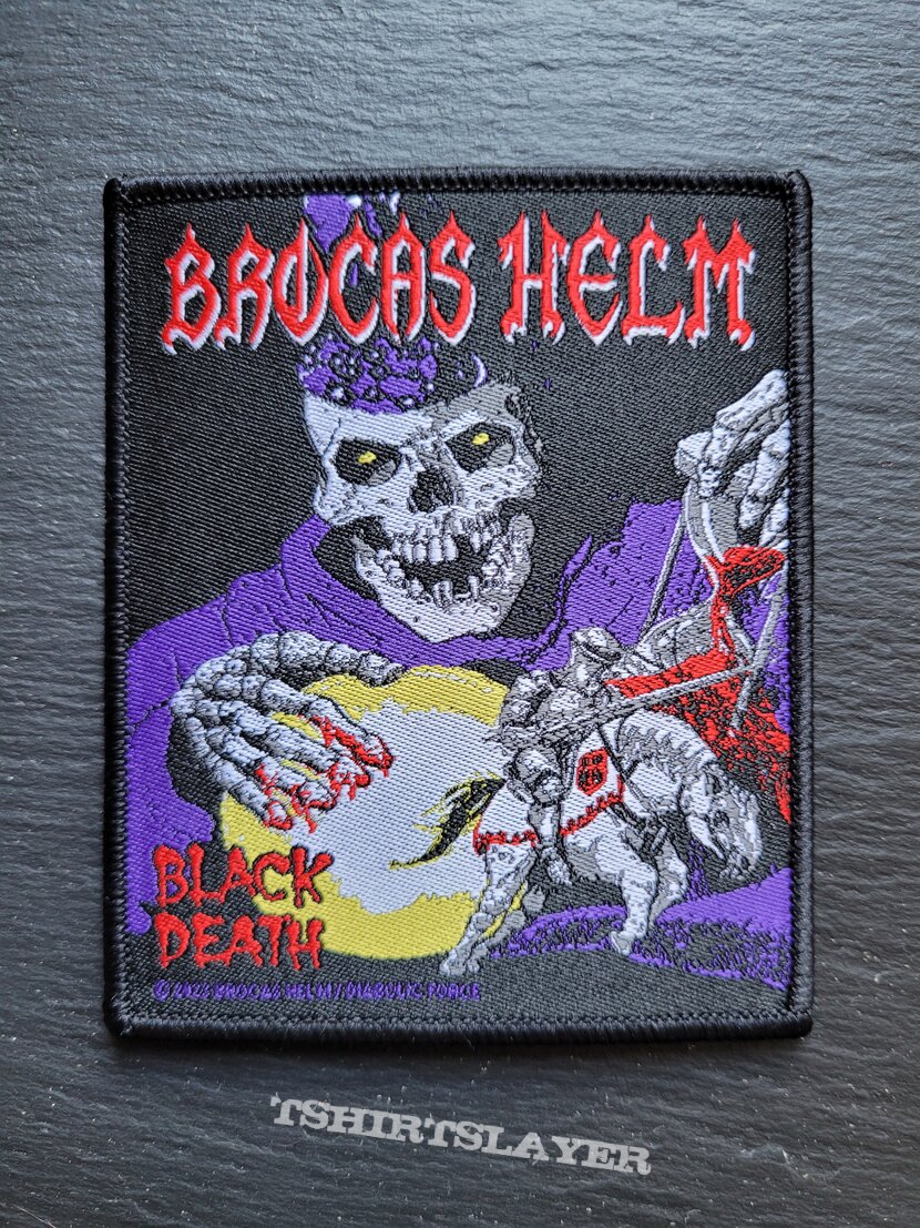Brocas Helm - Black Death - Patch, Black Border