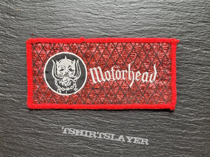 Motörhead - Red Glitter Motörhead - Mini Strip Patch, Red Border
