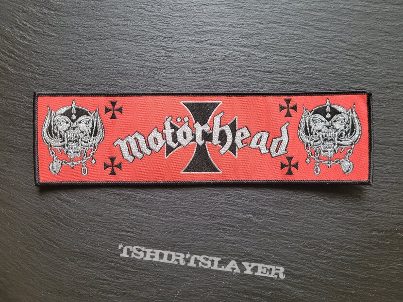 Motörhead - Iron Cross - Strip Patch, Black Border